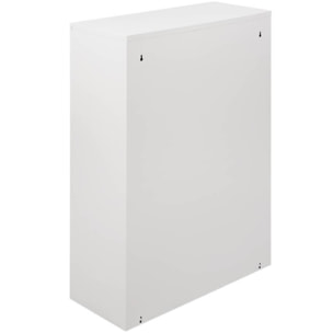 Pattumiera AnuKhatun, Cestino portarifiuti, Bidone per raccolta differenziata, Mobile per spazzatura, 60x25 h93 cm, Bianco