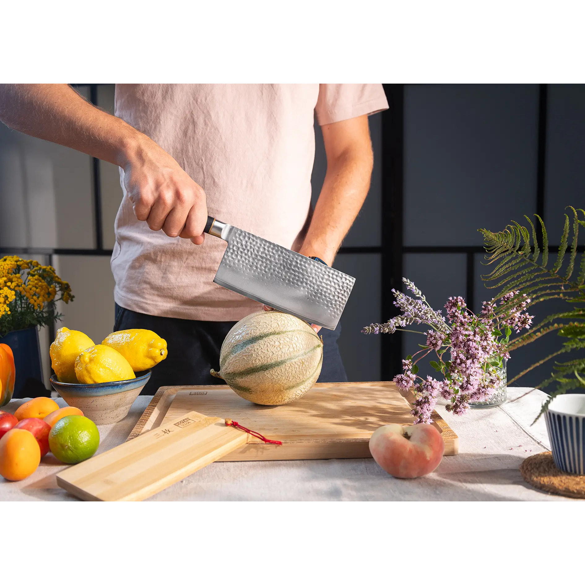 Cuchillo de Carnicero | Hoja de 190 mm | Acero Inoxidable Japonés San-Mai