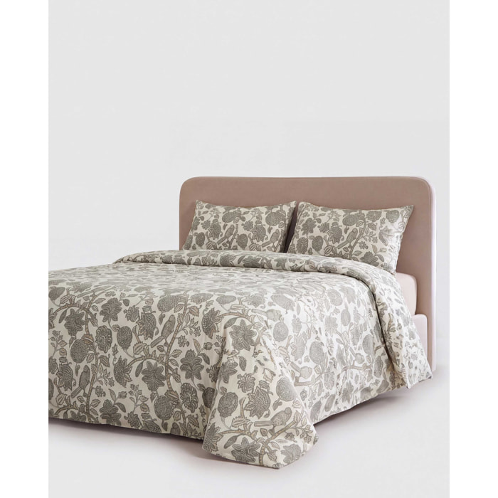 Copripiumino in cotone 100% enelia verde secco