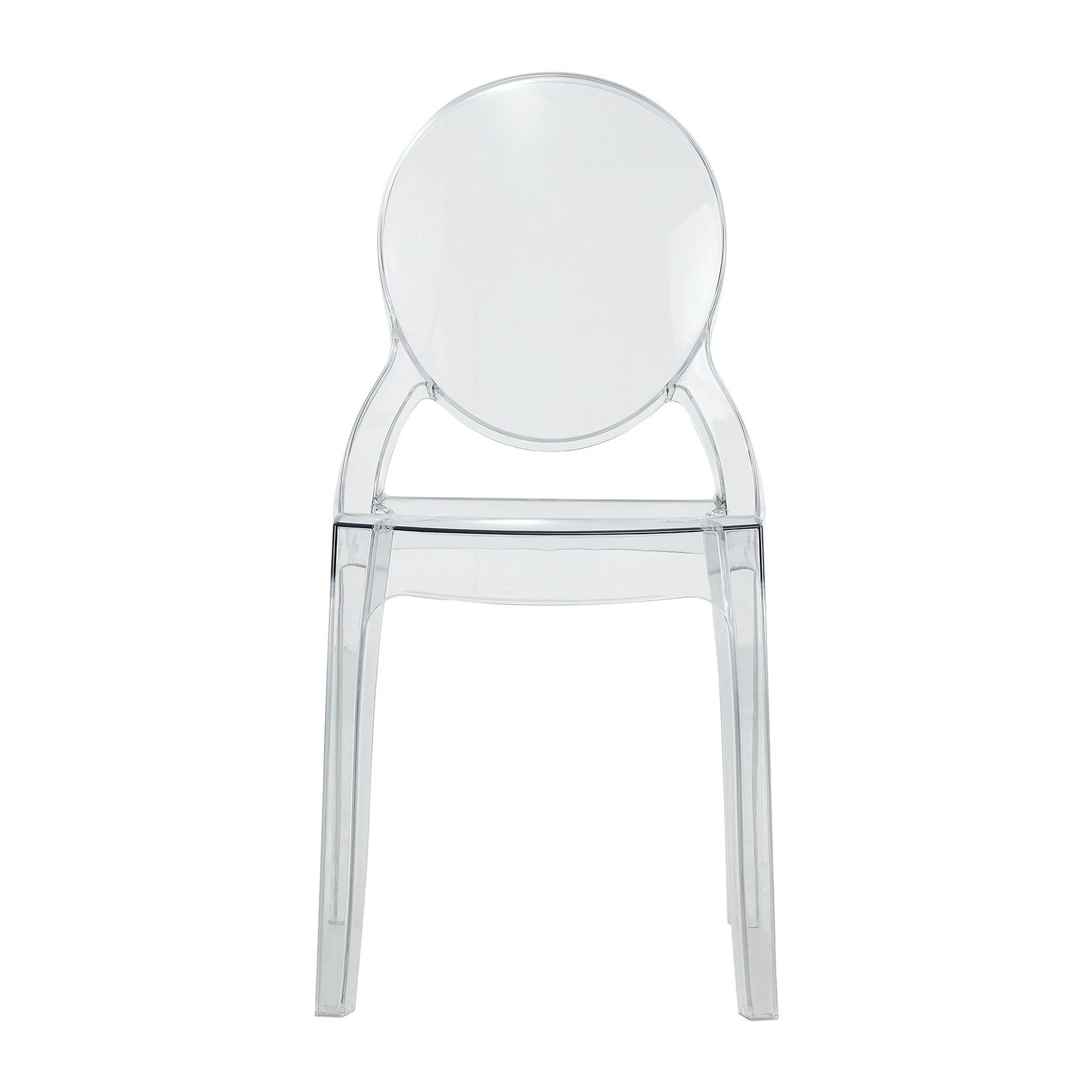 Set Da 4, Sedia Gaeta Metacrilato Trasparente per soggiorno, cucina e arredo bar