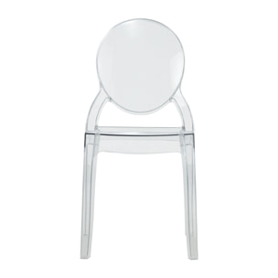 Set Da 4, Sedia Gaeta Metacrilato Trasparente per soggiorno, cucina e arredo bar