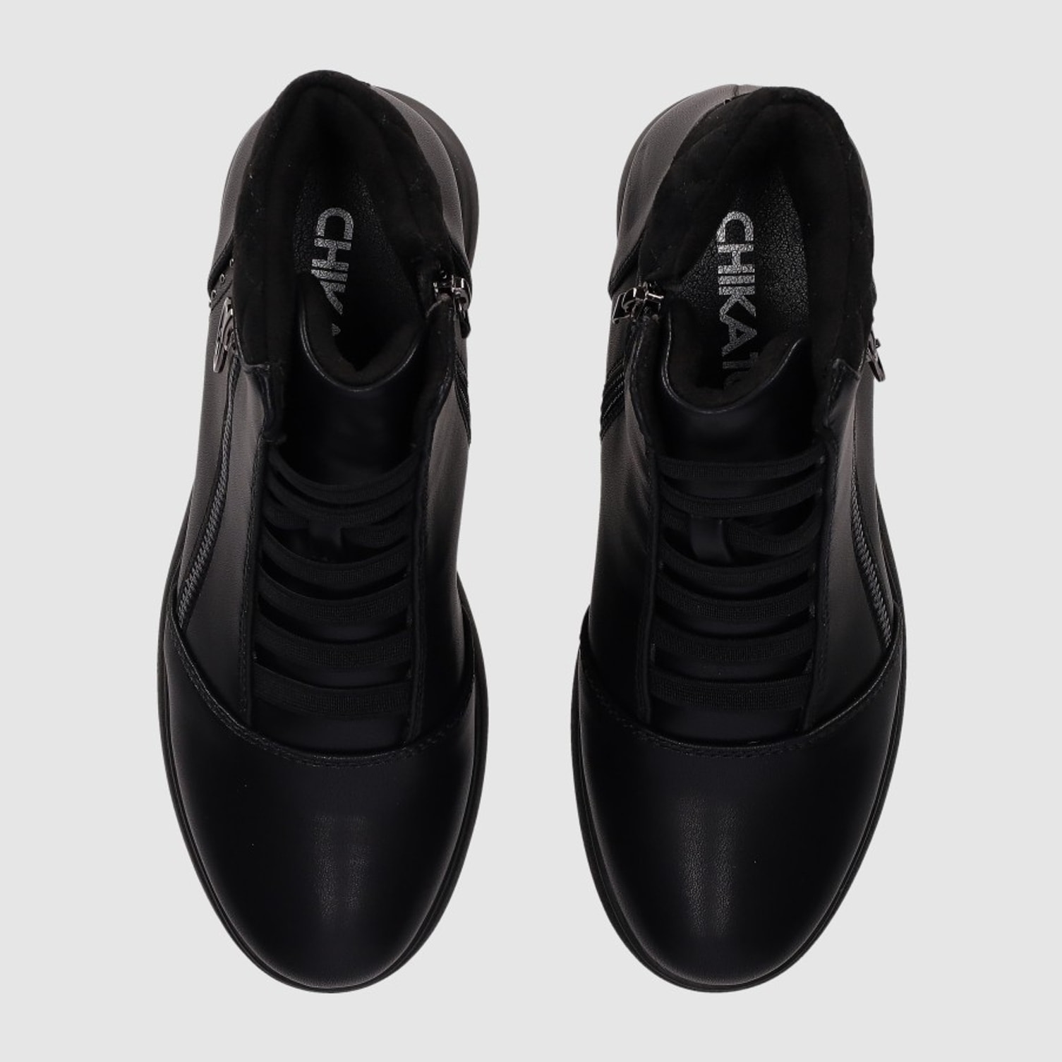 Botines de Piel Sintética - Negro - Tacón: 3 cm