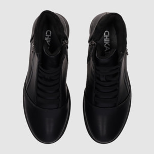 Botines de Piel Sintética - Negro - Tacón: 3 cm
