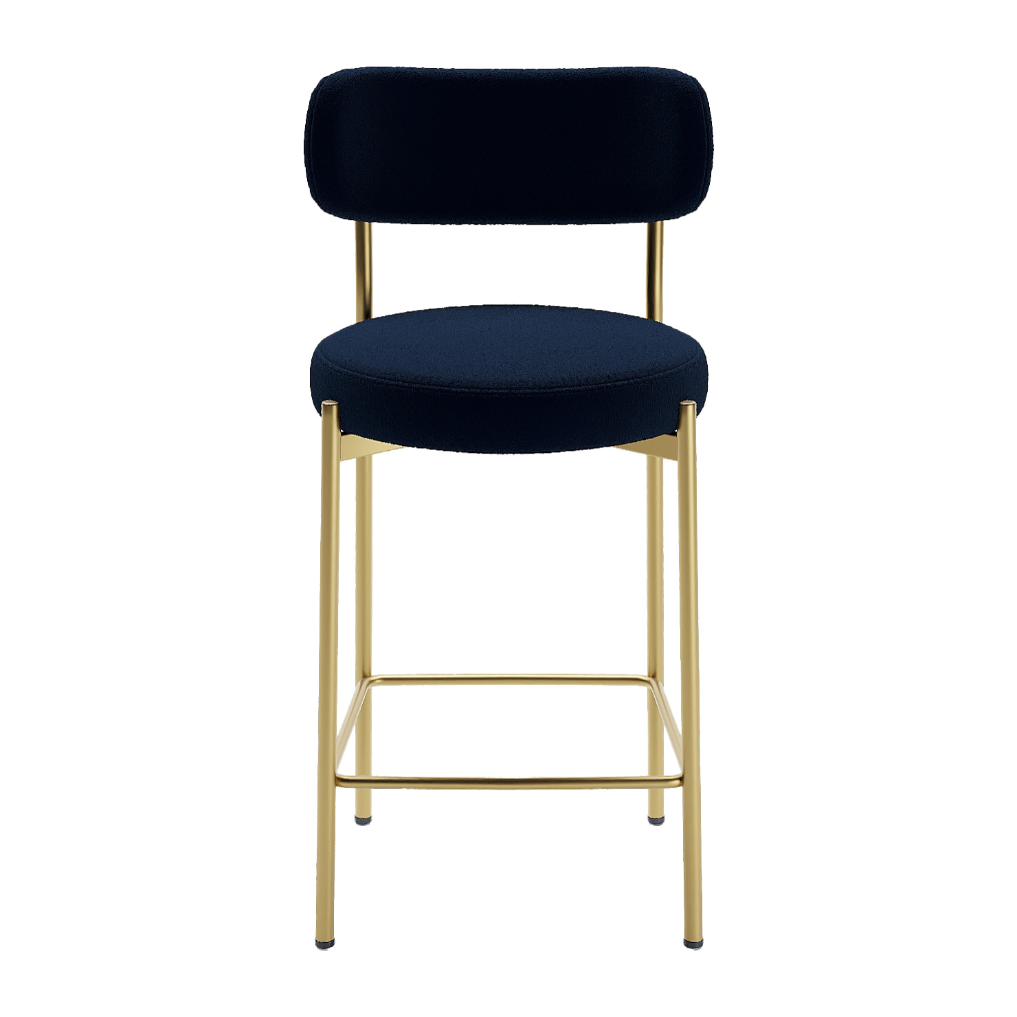 Lot de 2 tabourets de bar velours noir Agathe