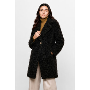 Kocca - Cappotto da donna in tessuto riccio con ampio collo Donna