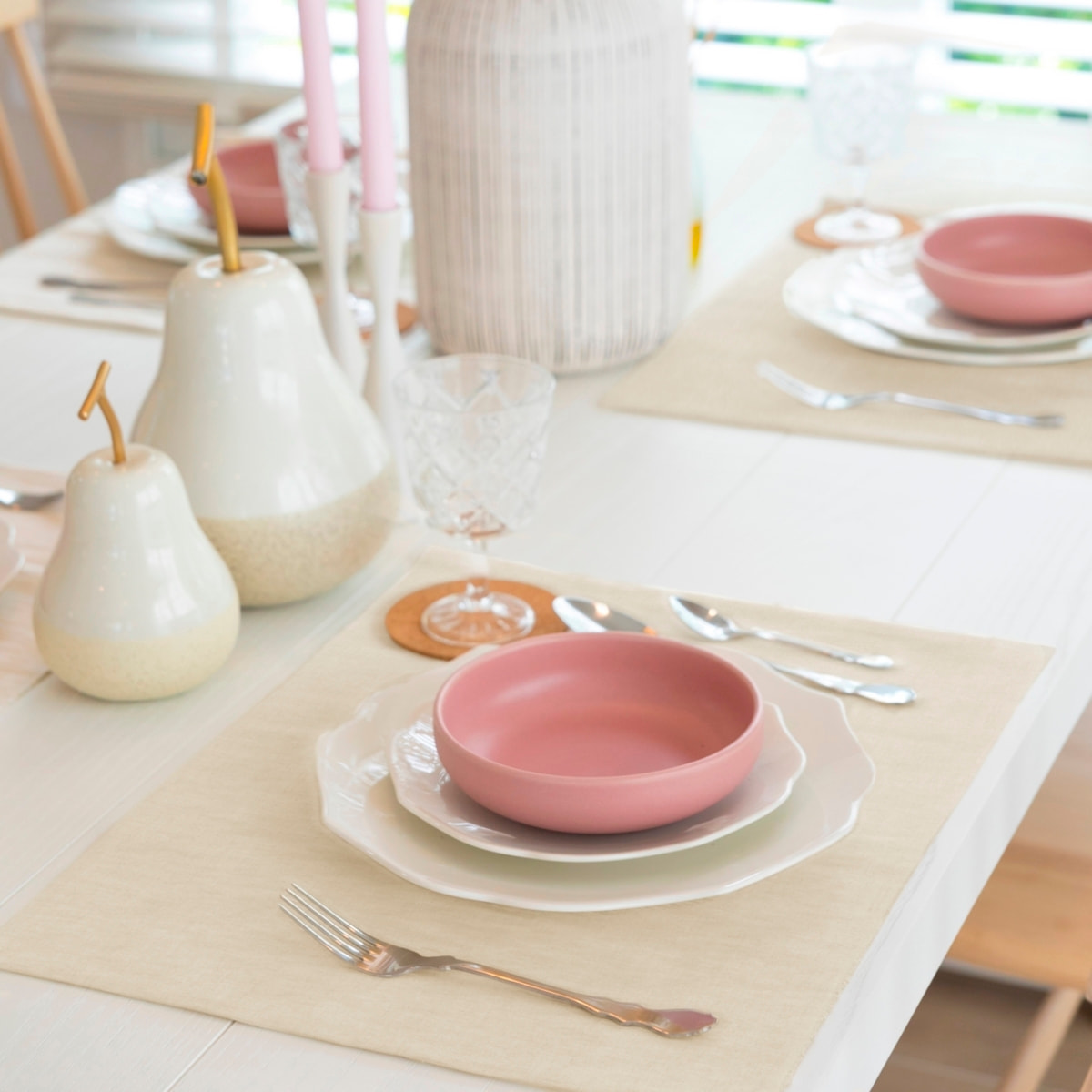 Mantel antimanchas INDIV. SENA NATURAL (2 ud.)