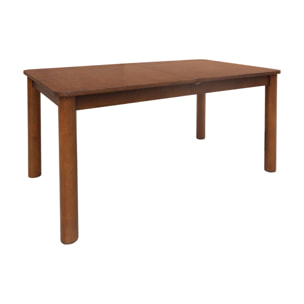 Table à manger rectangulaire extensible bois d'hévéa et placage chêne 6 à 10 places SOLENE