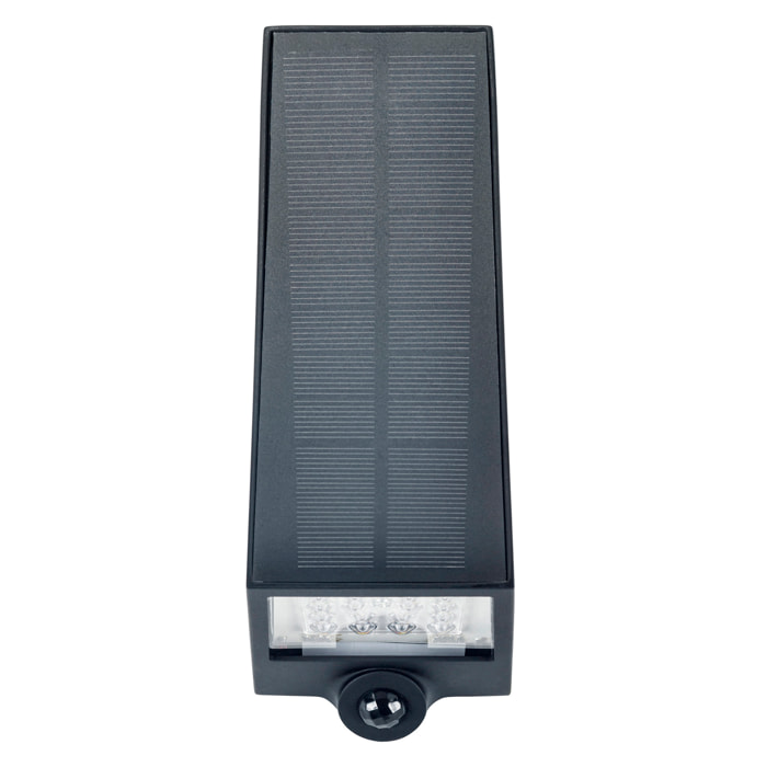 Forlight Olaf aplique solar en color negro, con luz led blanco cálido 3000K