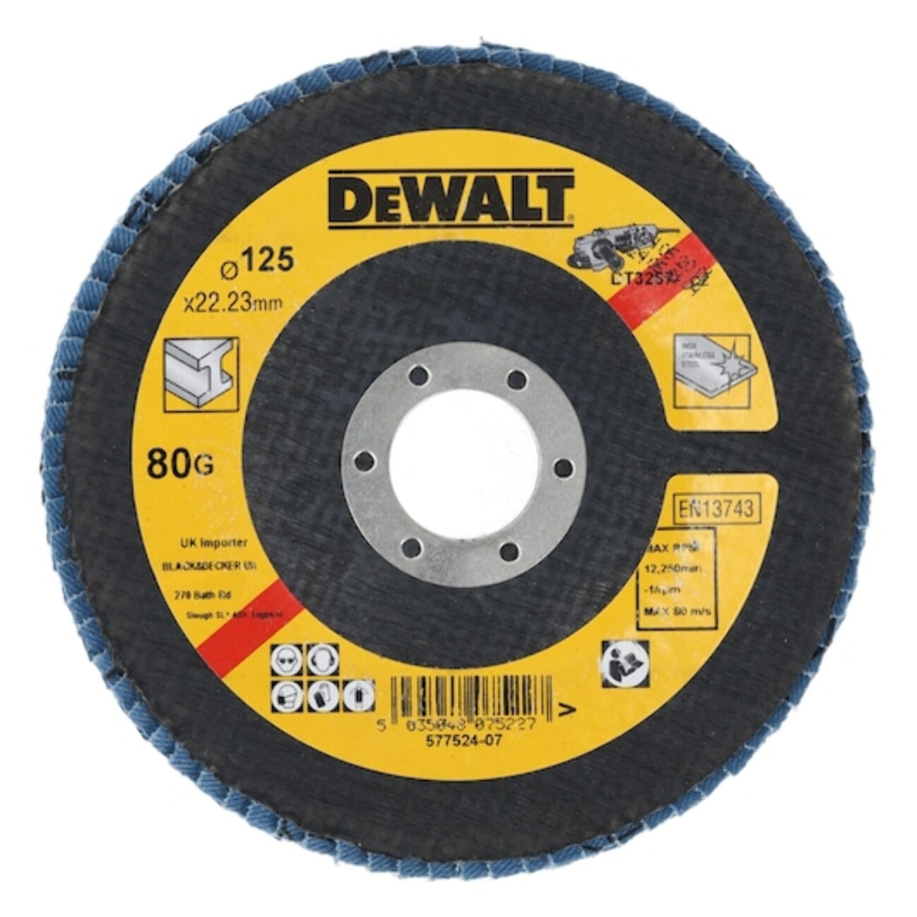 Disque à lamelle type 29 - grain 80 D. 125mm - DEWALT - DT3267-QZ