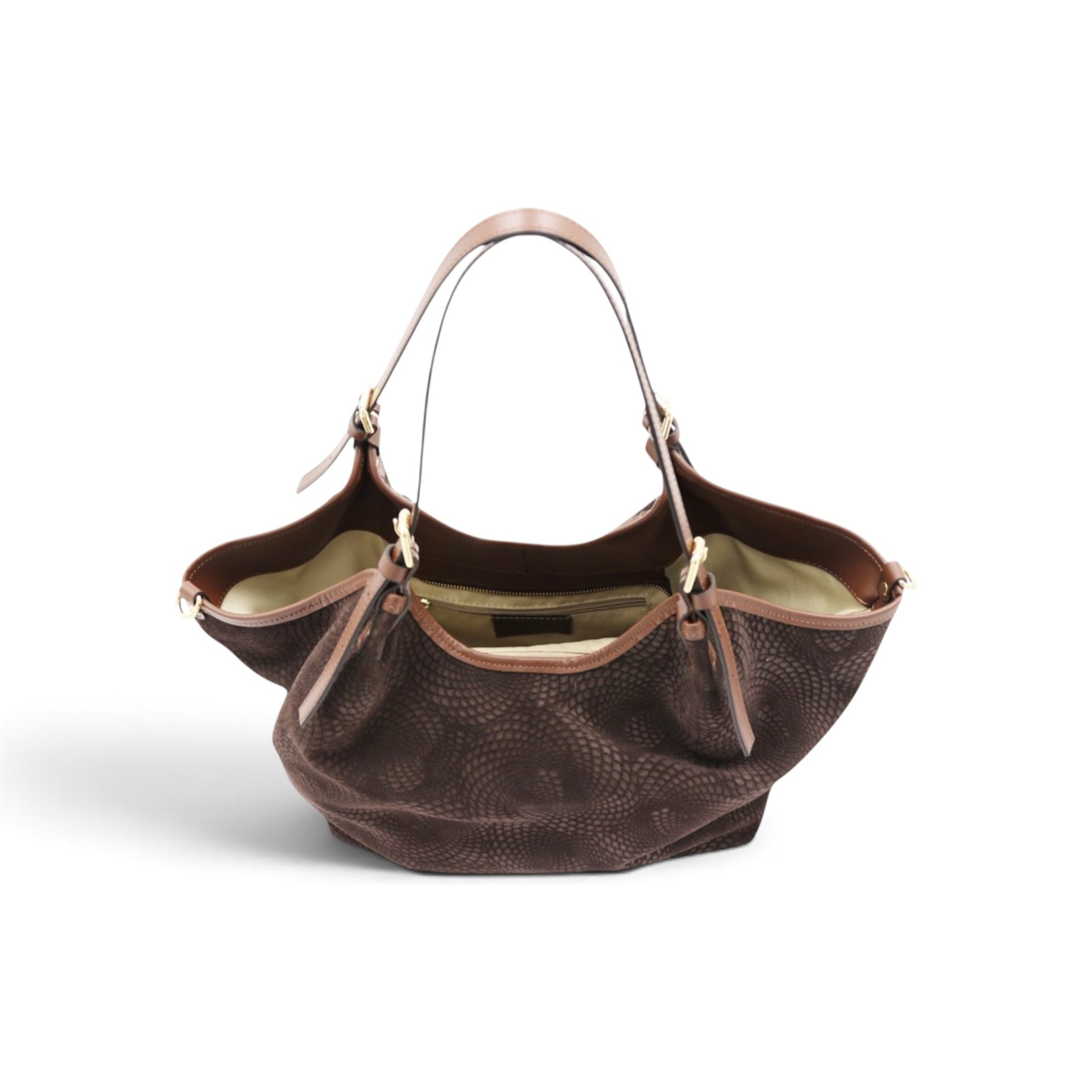 Borsa a Spalla Cheval Firenze Savanah Suede Testa di Moro