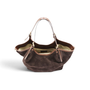 Borsa a Spalla Cheval Firenze Savanah Suede Testa di Moro