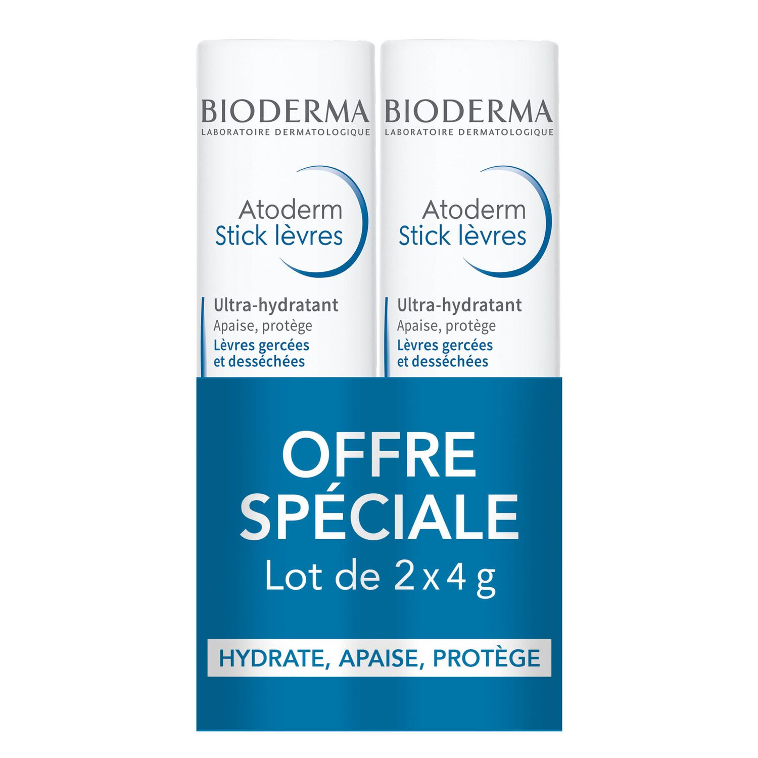 Atoderm - Stick Lèvres Ultra-Hydratant 2x 4g