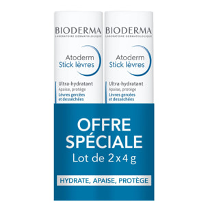 Atoderm - Stick Lèvres Ultra-Hydratant 2x 4g