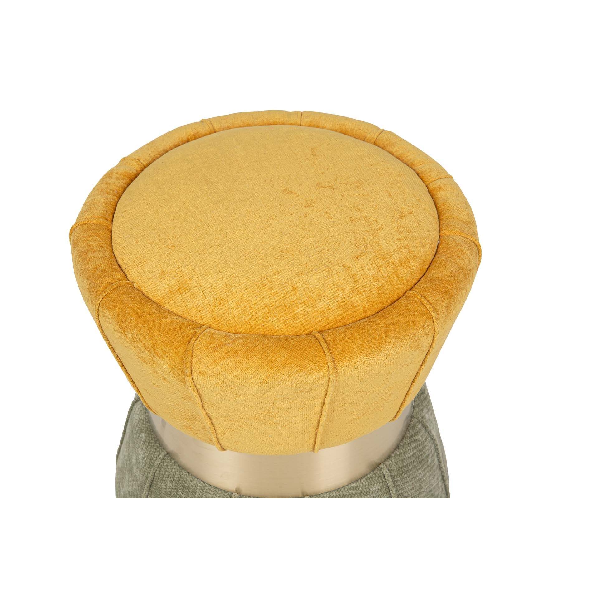 Puff Velvet Verde Amarillo 40x40x44 Cm