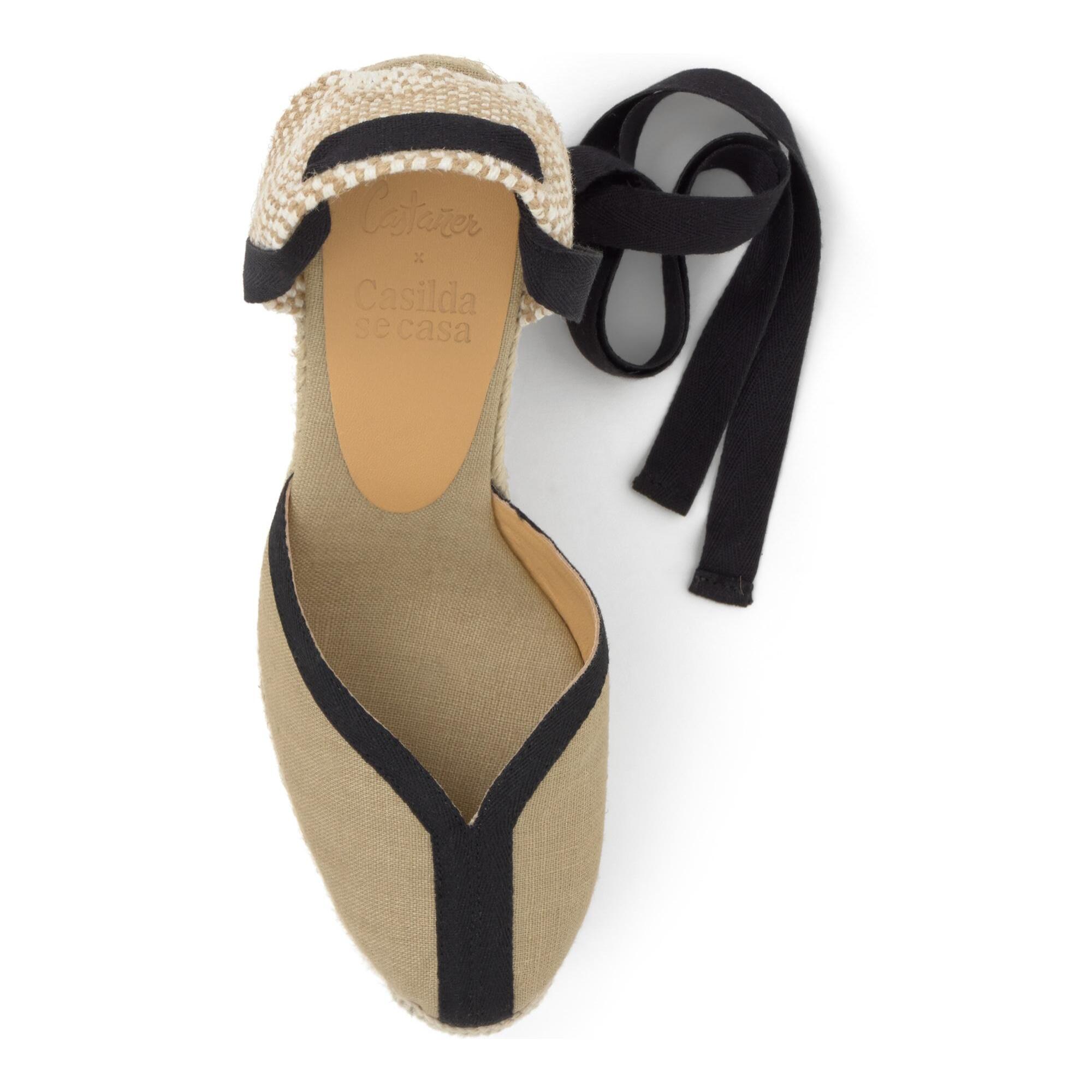 Alpargata cuña Carmen beige mujer