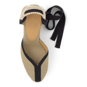 Alpargata cuña Carmen beige mujer