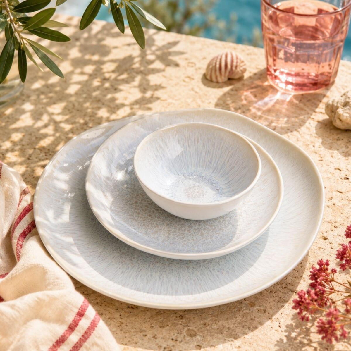 Lot de 6 petites assiettes à dessert, NUAGE