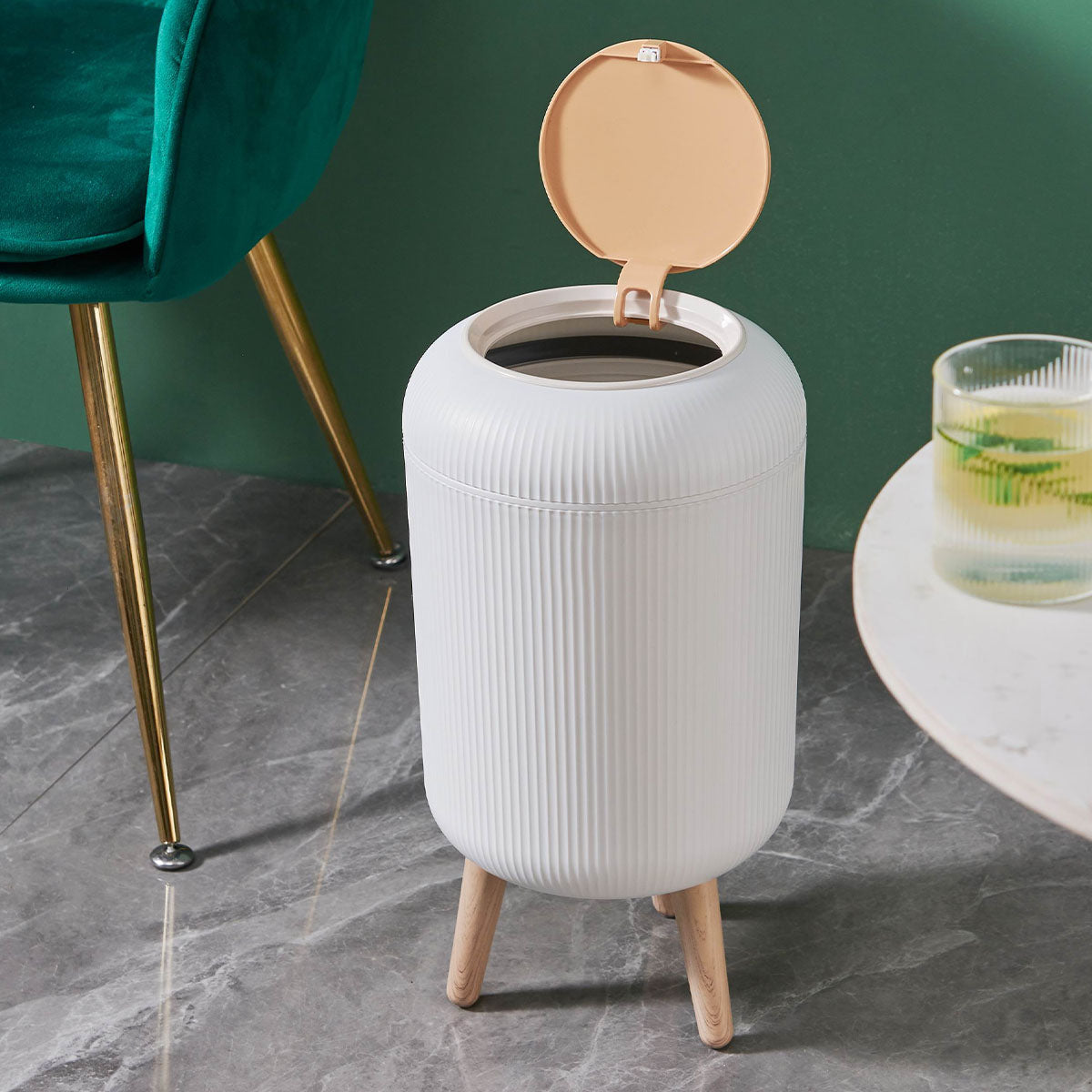 Poubelle de salle de bain push LIMO 9L