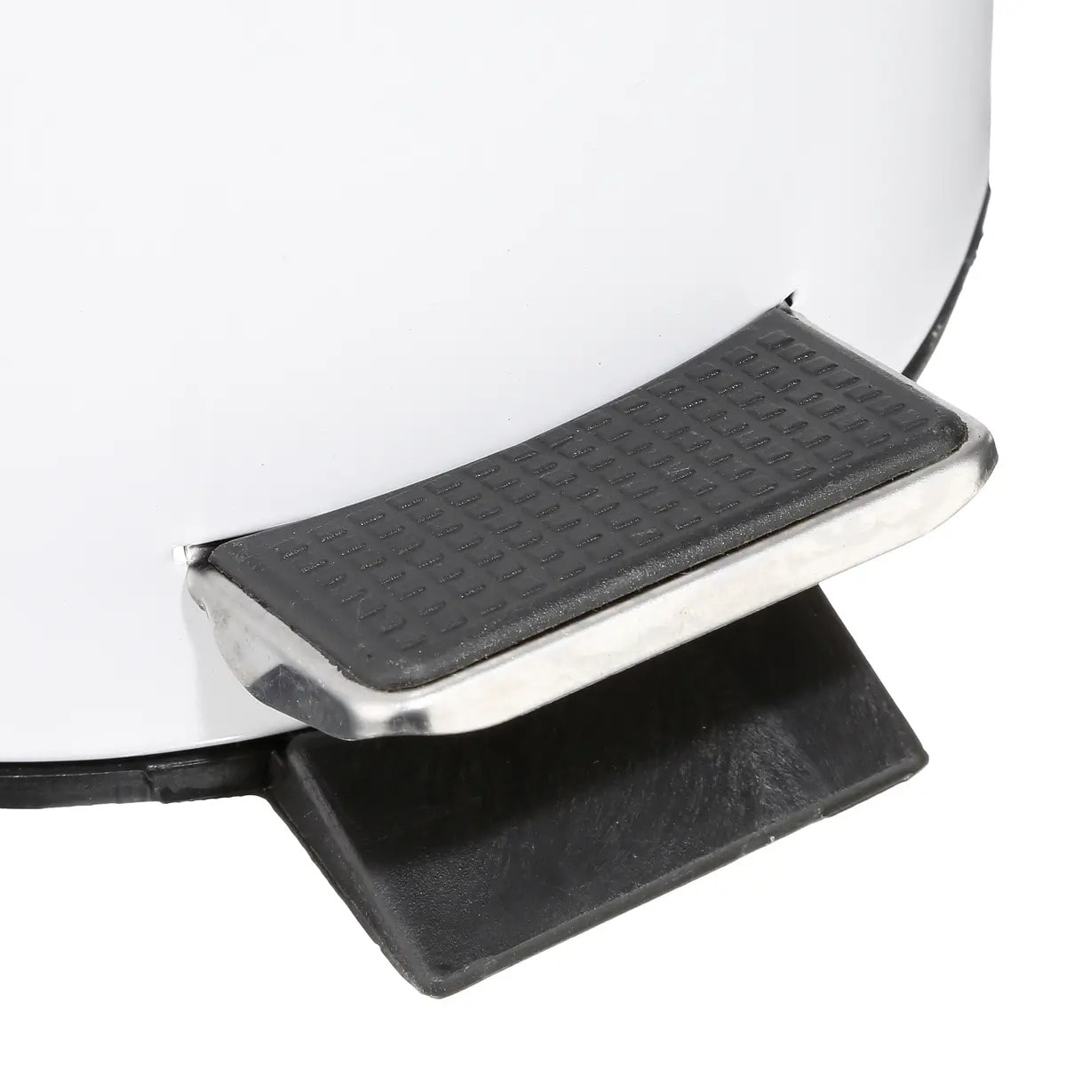 Poubelle ronde métal 3L "Colorama" blanc