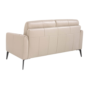 Sofá 2 plazas en piel de vacuno 152x88x87cm