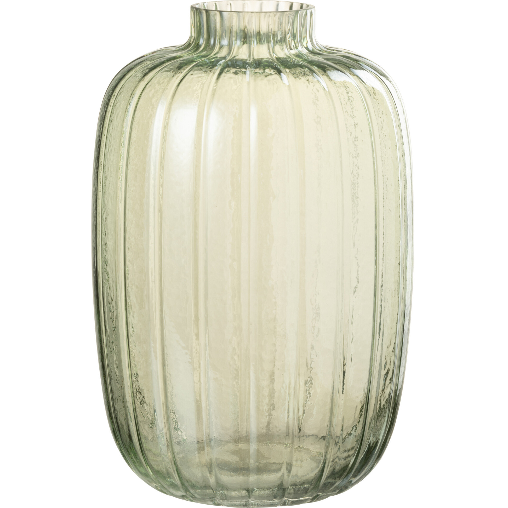 J-Line vase Stripes - verre - vert - large - 29.5 cm de hauteur