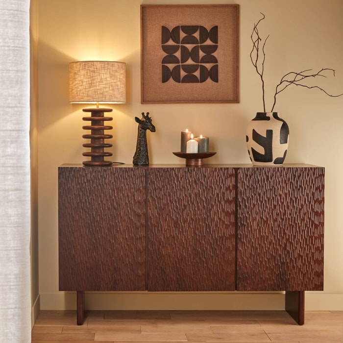 Buffet 3 portes Nyero 90x150cm marron