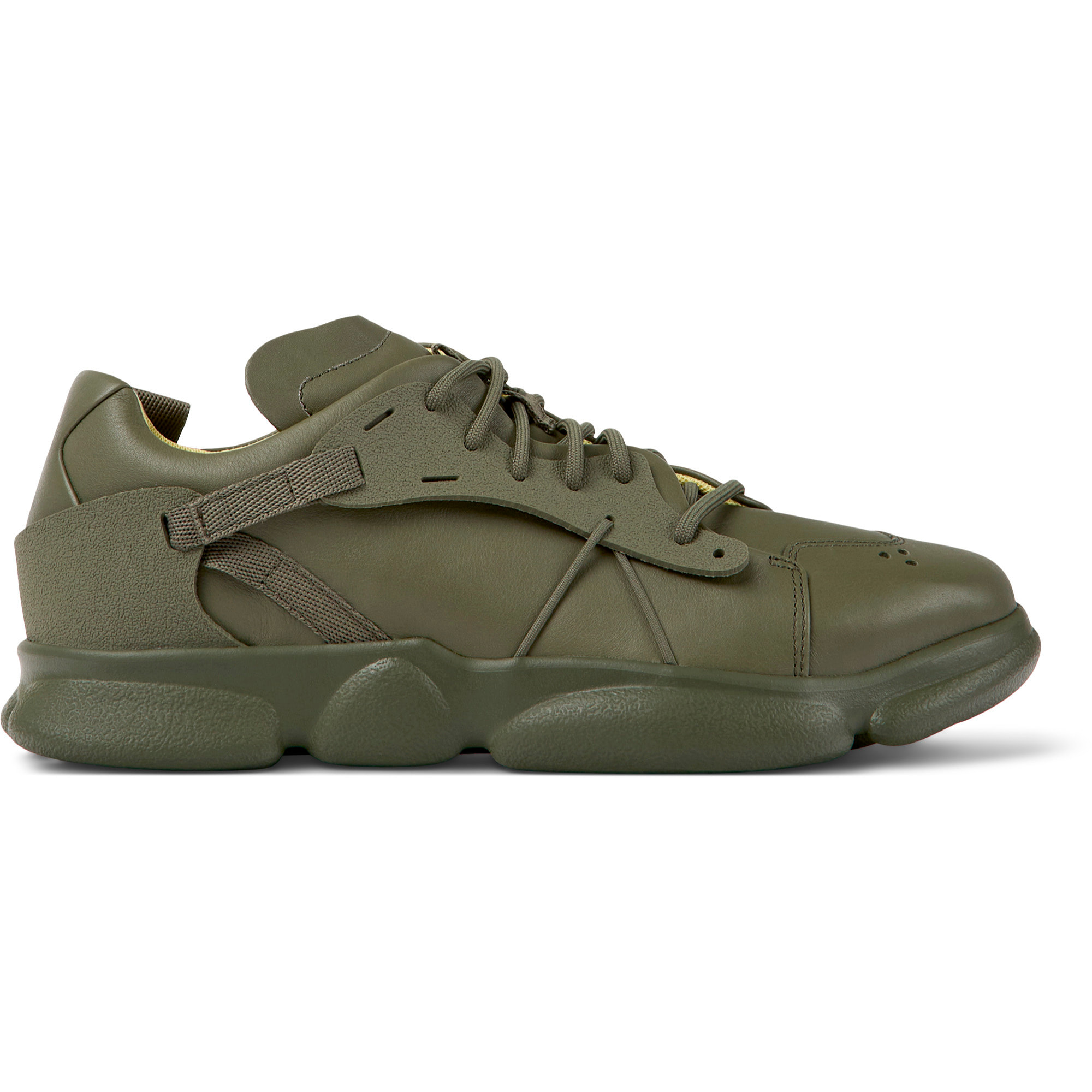 Zapatillas - CAMPER Karst - Verde - Piel lisa / Goma