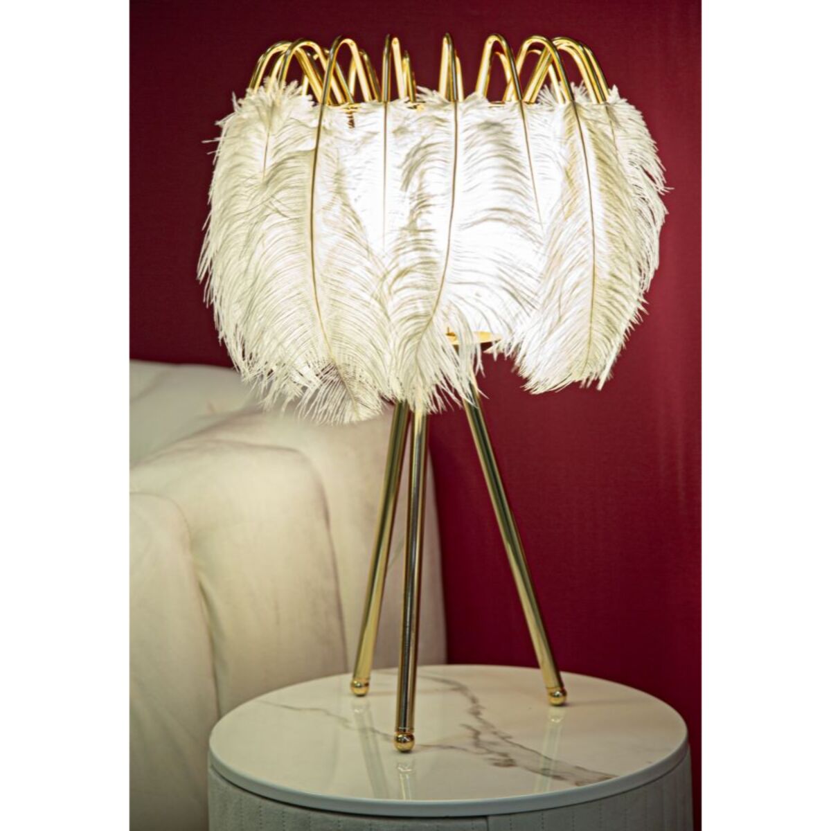 LAMPADA DA TAVOLO FEATHER STAND CM Ø 40X60