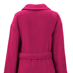 Peignoir pur coton 420 g/m² uni rose Elea fuchsia