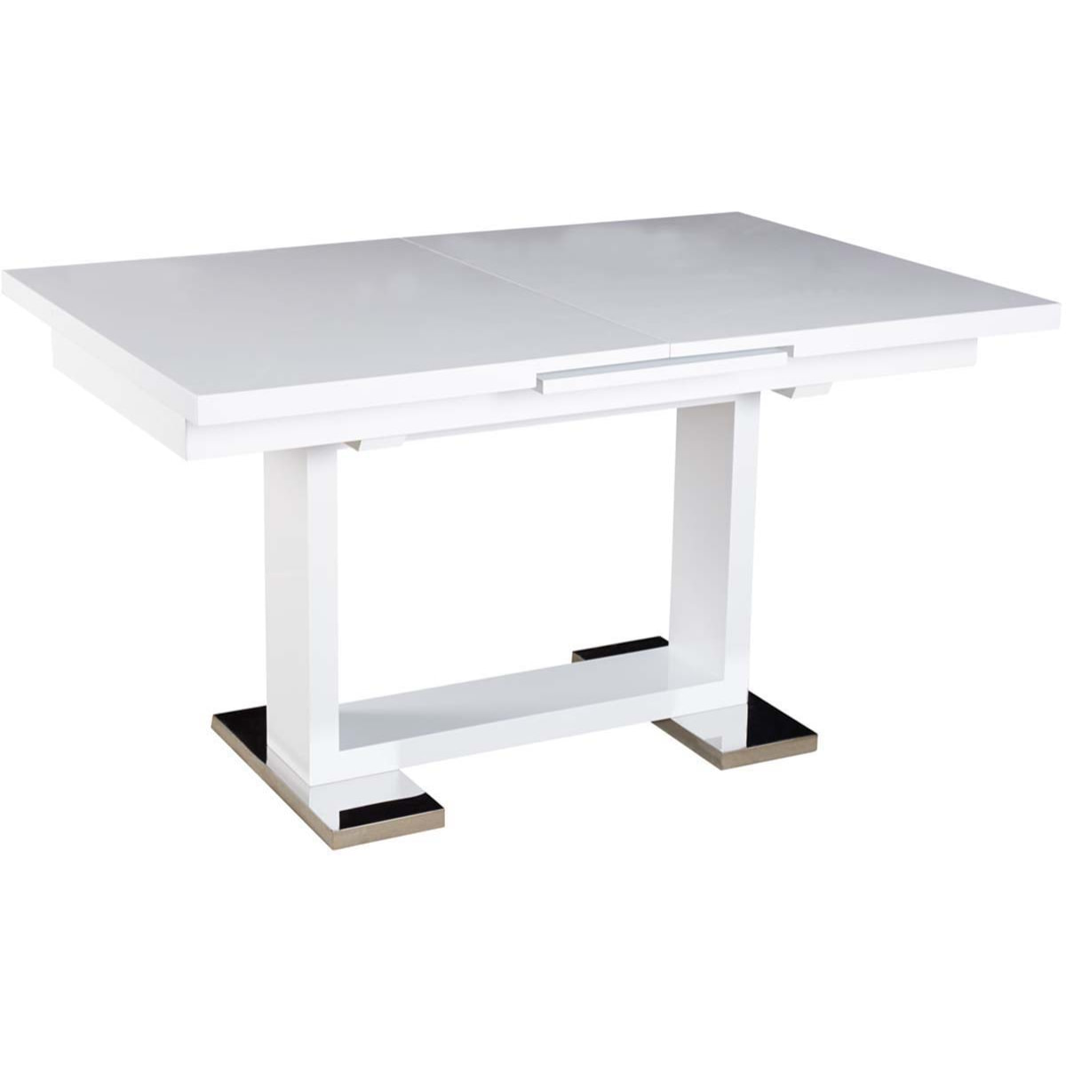 Table repas extensible "Toda" - 140/180 x 90 x 77 cm - Blanc