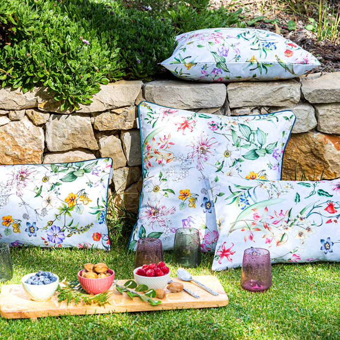 Lot de 2 housses de coussin en coton imprimé MAGGIO - multicolore