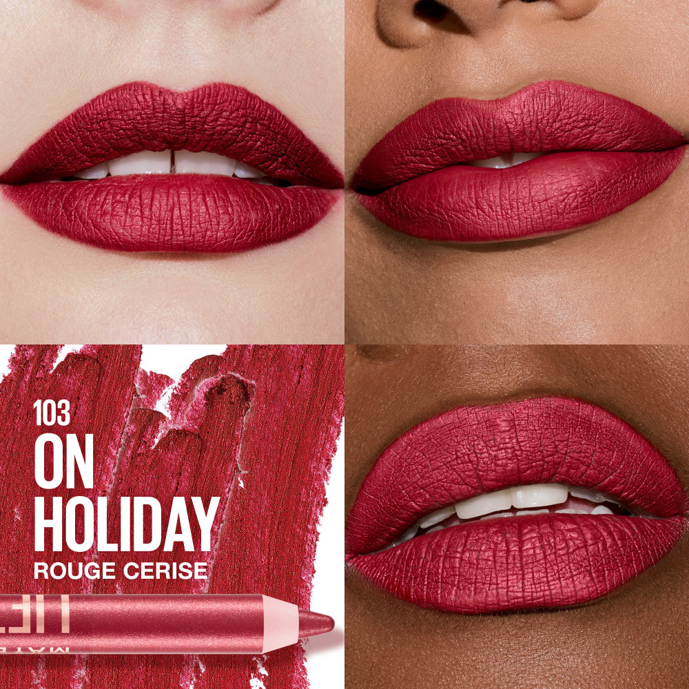 Crayon à Lèvres Maybelline Lifter Liner Holiday Glimmer, fini éclat multidimensionnel, tenue longue durée, formule hydratante à