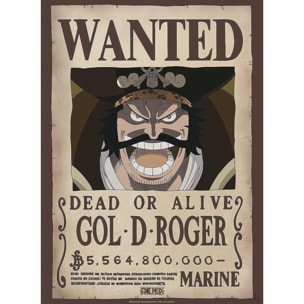 One Piece Poster Ricercato Wanted Gol D Roger 52 x 38 cm AbyStyle