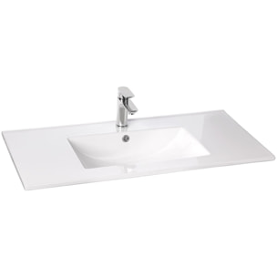 Meuble salle de bain vasque intégrée 2 portes + miroir - CHELSEA