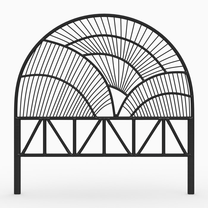 Tête de lit en rotin noir 140 cm - Séléné