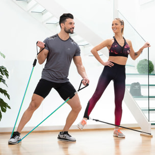 Pack Stazione per trazioni fitness e set bande di resistenza con accessori e guida InnovaGoods
