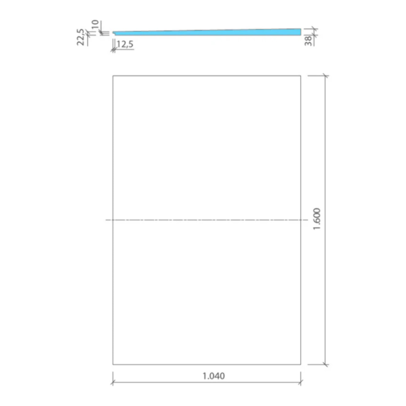 Receveur de douche pré-penté 104 x 160 x 3,8 cm WEDI Fundo Flex béton