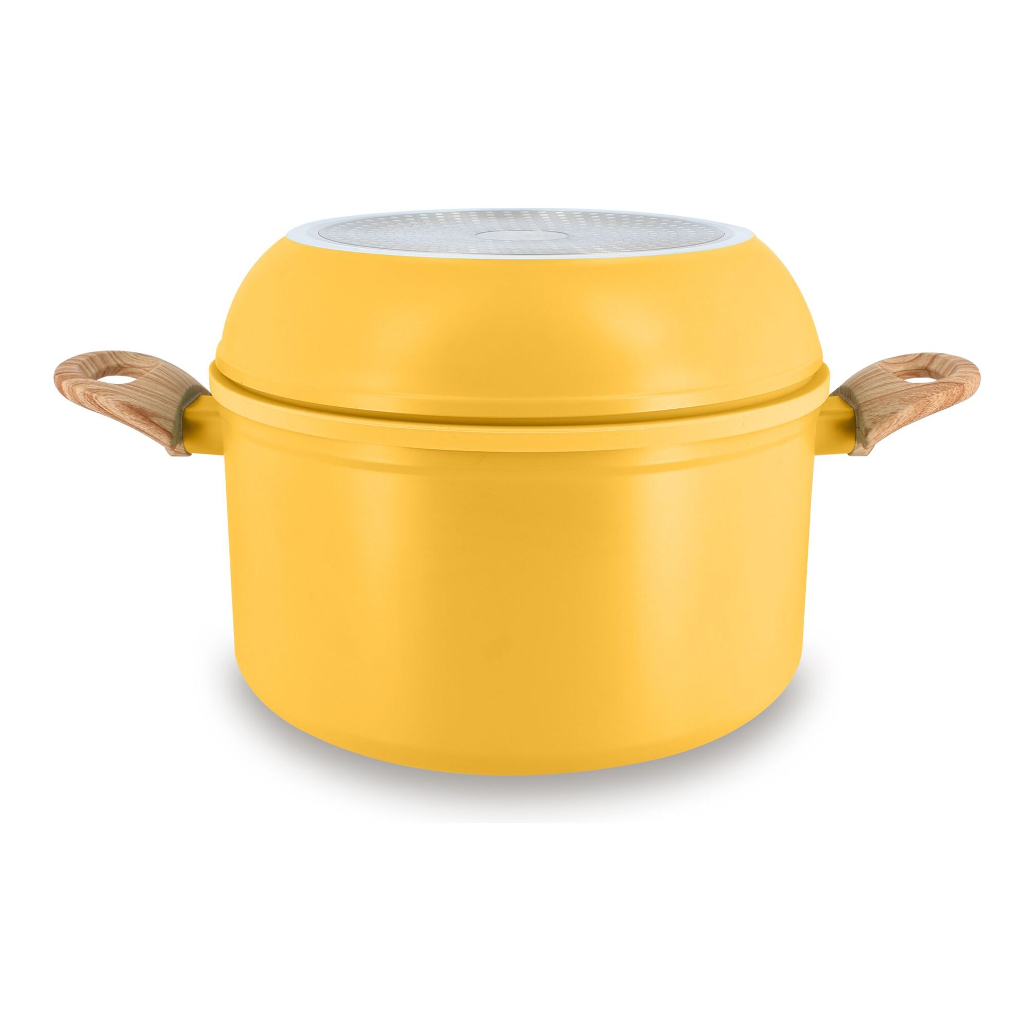 Batterie de cuisine amovible 8 pièces jaune en aluminium recyclé SUPER BALL