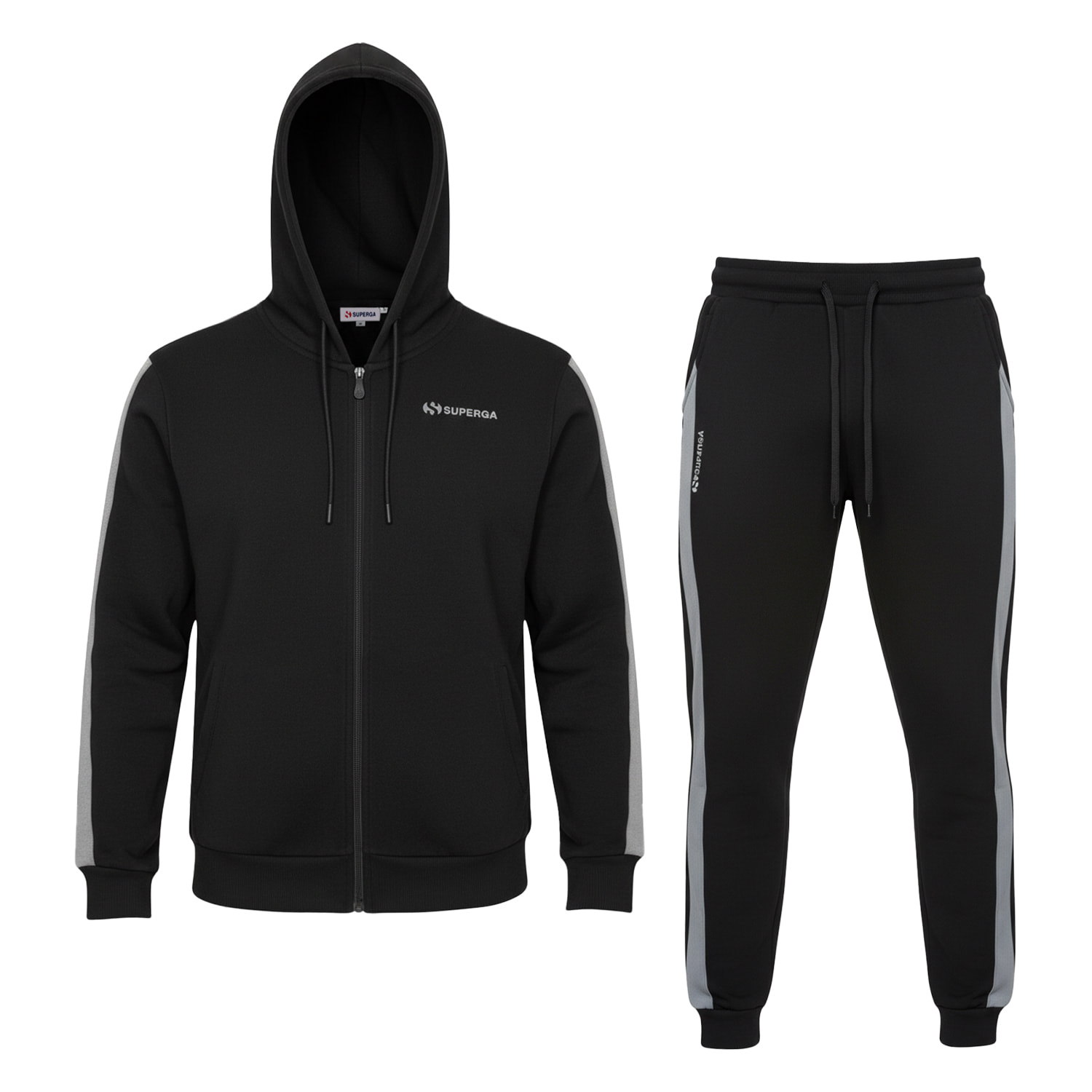 Tuta Uomo SUPERGA Cotone Felpato Full Zip Cappuccio