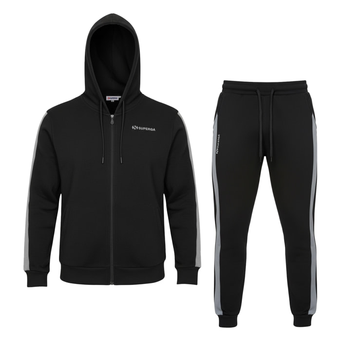 Tuta Uomo SUPERGA Cotone Felpato Full Zip Cappuccio