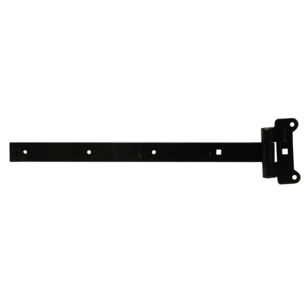 Penture festonnée bout carré fer de 30x3,5 mm époxy noir lg 400 mm - TIRARD BURGAUD - 951120
