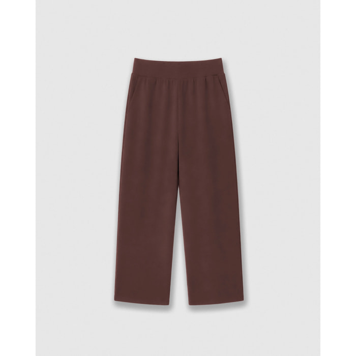 Pantalón largo fluido liso tinto