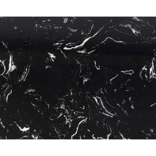 Ezaro - table basse - 52 cm - plateau en marbre - pieds en acier - Noir