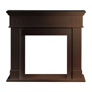 Cambridge - Cornice per Camino 110x100x36 cm Rivestimento Decorativo in Legno MDF Noce