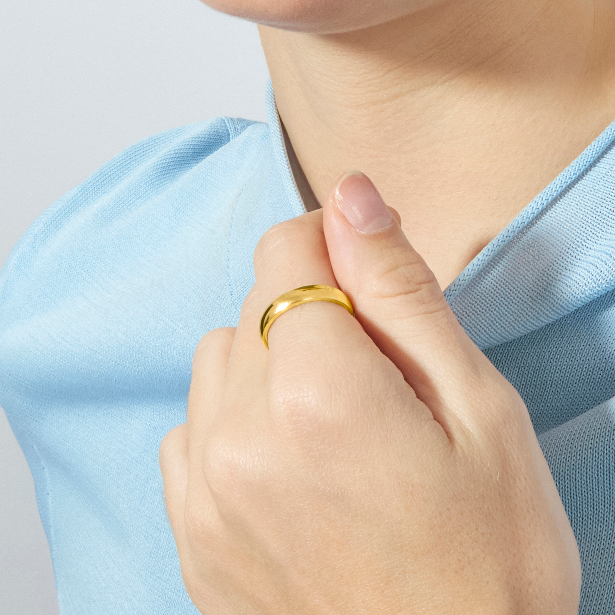 Alianza Miyas acabado oro amarillo 18k