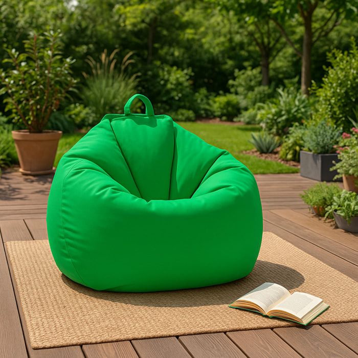 Pouf poire d'extérieur 130x115cm vert KAYAR
