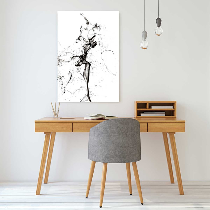 Tableau  black smoke tulip dream Tableau plexiglas