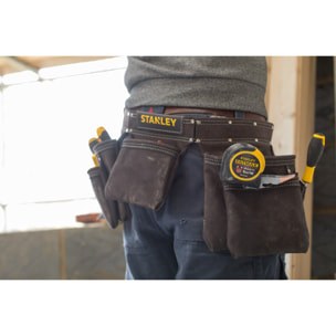 Porte outils double ceinture multiples poches - cuir de qualité supérieure