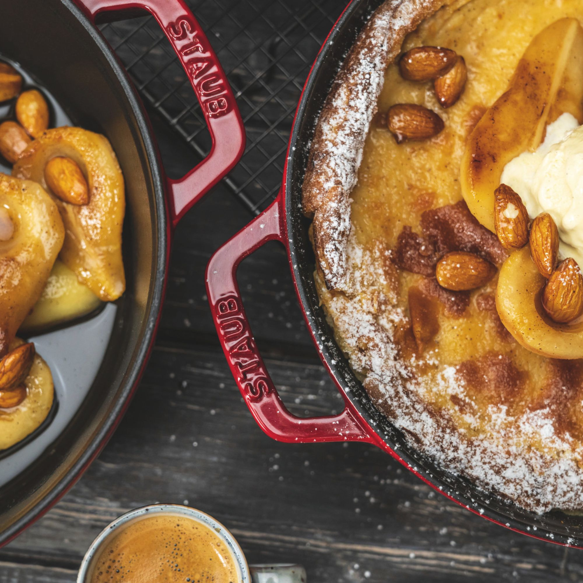 3-pcs, Set empilable, Cerise