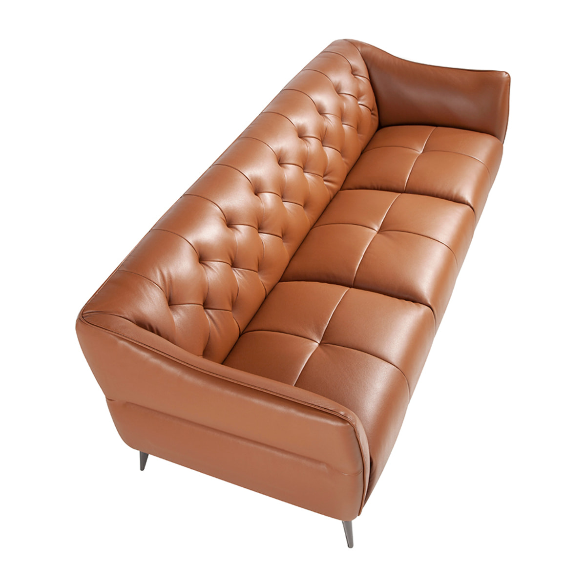 Sofá 3 plazas Angel Cerda en piel de vacuno 240x95x77cm